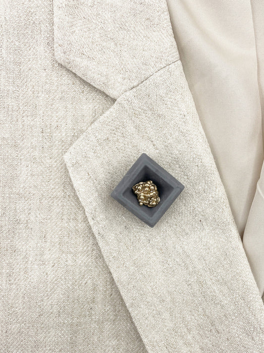 Square Insert Brooch