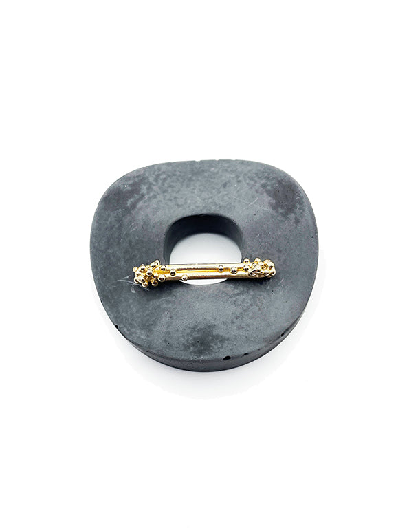 Riptide Brooch Dark Grey