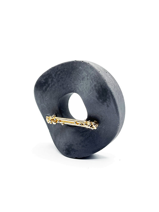 Riptide Brooch Dark Grey