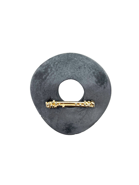 Riptide Brooch Dark Grey