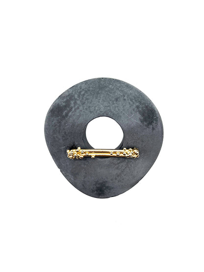 Riptide Brooch Dark Grey