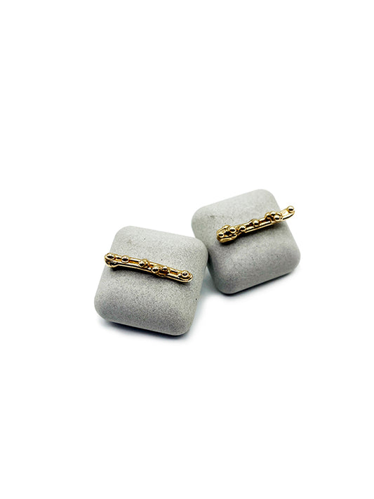 Concrete Gem Earrings Gray