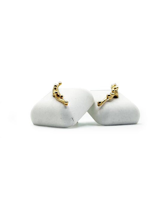 Concrete Gem Earrings White