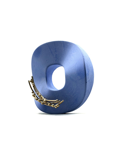 Artisanal brooch cement bronze